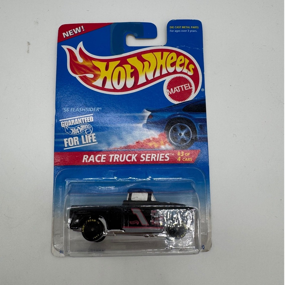 Hot Wheels 56 Flashsider Black Race Truck Series 1996 Collector 382 Mattel